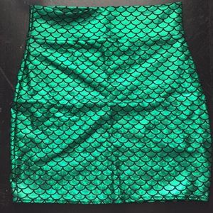 Mermaid scale mini skirt